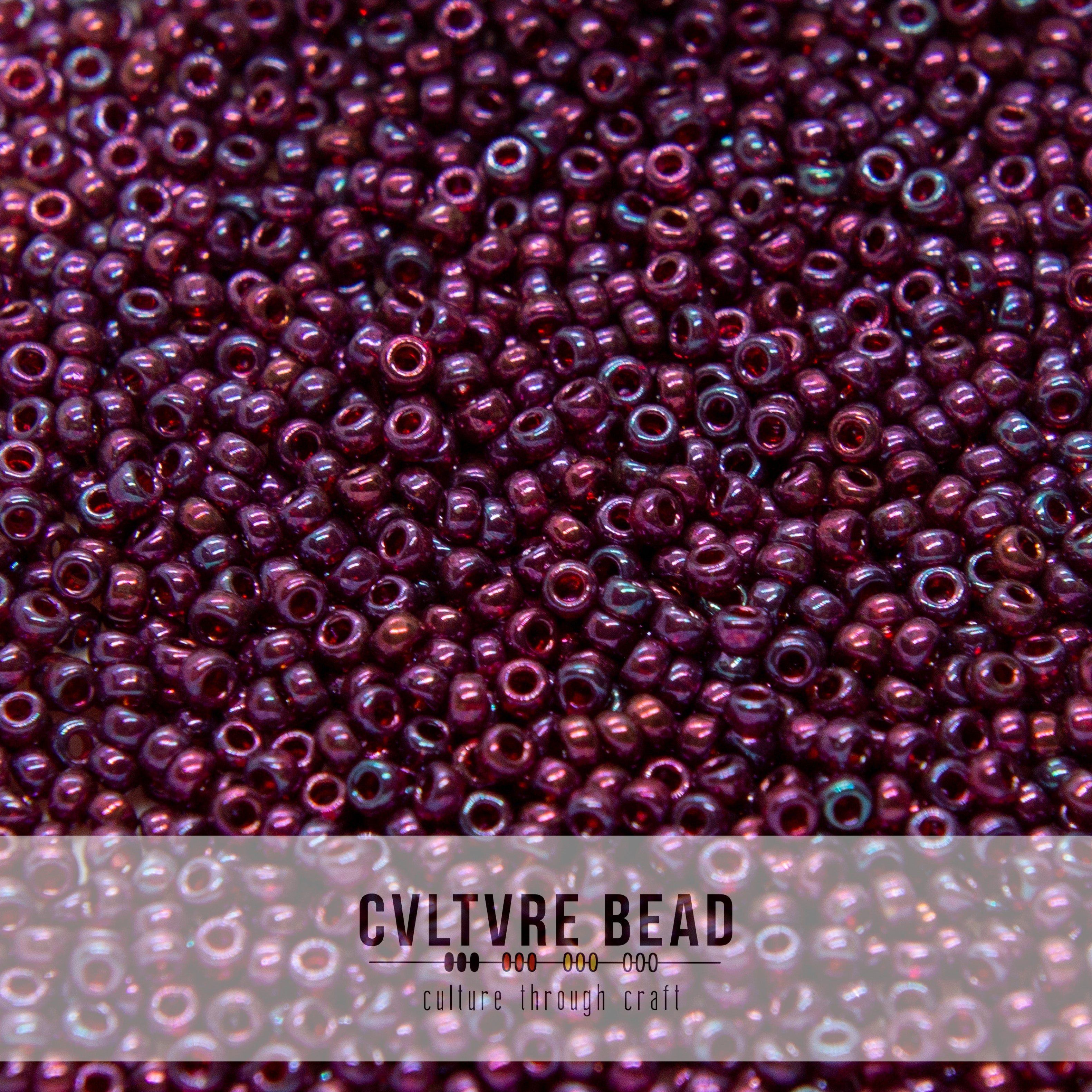 11/0 Cranberry Gold Luster - 23g - Miyuki Seed Bead